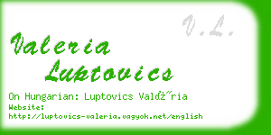 valeria luptovics business card